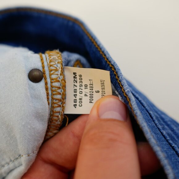 Ann Taylor The High Rise Skinny Jeans -6- 29 / 29 Button + Zip Fly Blue Denim - Picture 9 of 9